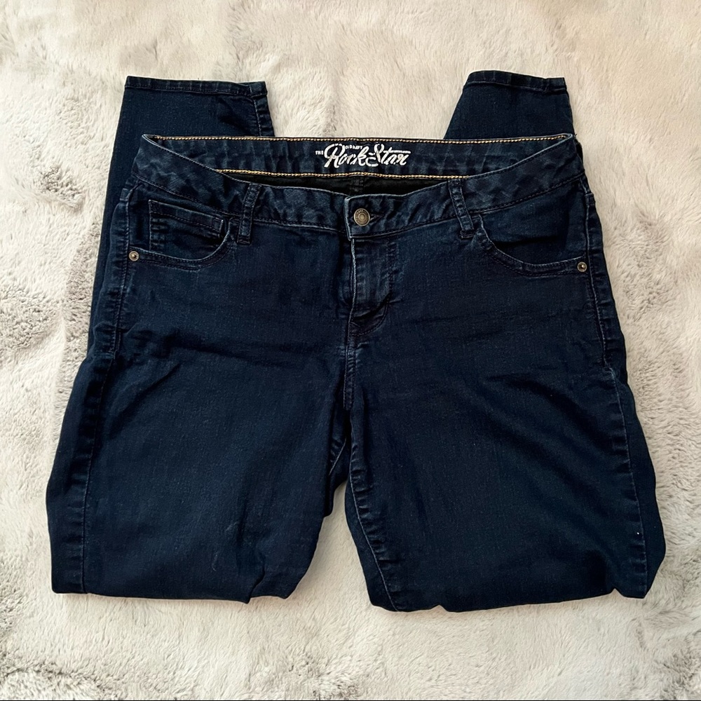 Dark wash skinny jeans